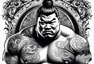 sumo wrestler tattoo idea