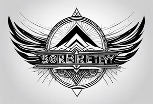 Generate a minimalistic symbol of sobriety tattoo idea