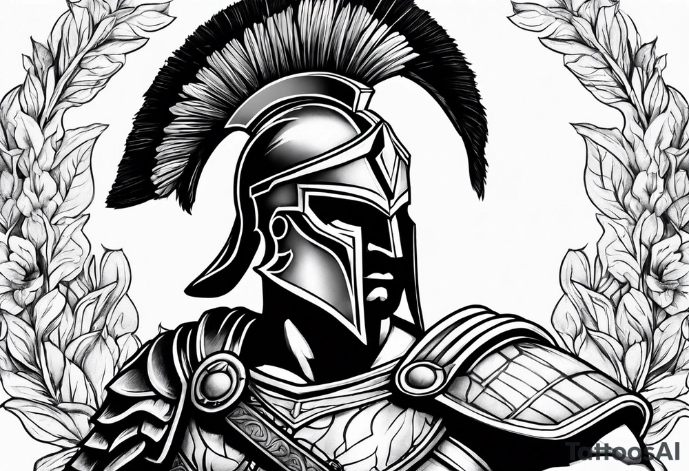 Spartan warrior tattoo idea