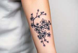 Samurai Sword cherry blossoms tattoo idea
