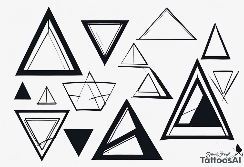 simple triangle tattoo idea