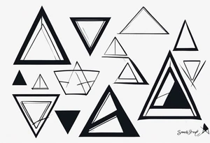 simple triangle tattoo idea