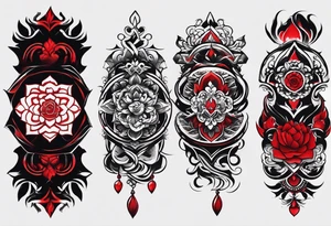 Simple black and red tattoo for the arm men tattoo idea