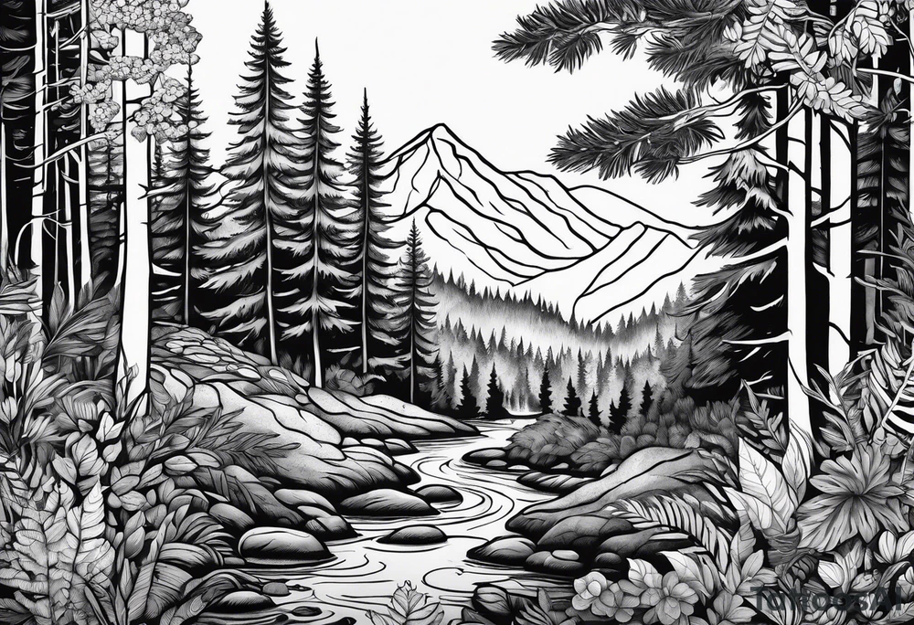 Forest floor tattoo idea