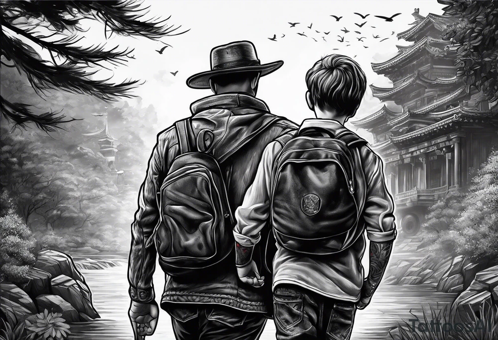 Father and son tattoo idea