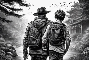 Father and son tattoo idea