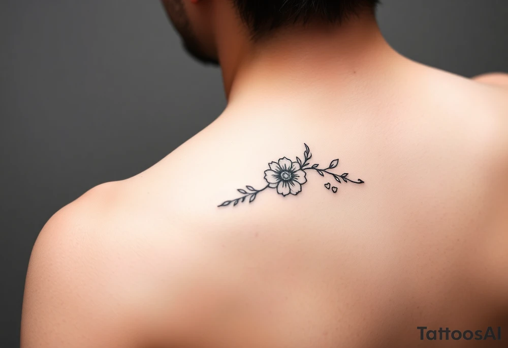 Simple minimalist feminine tattoo small line art on arm tattoo idea