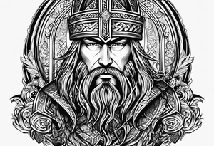 Valhalla word viking church tattoo idea