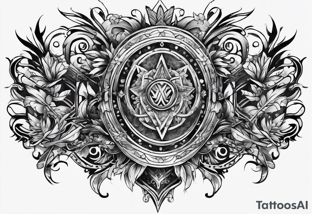 Chest tattoo only on one side of the chest tattoo idea