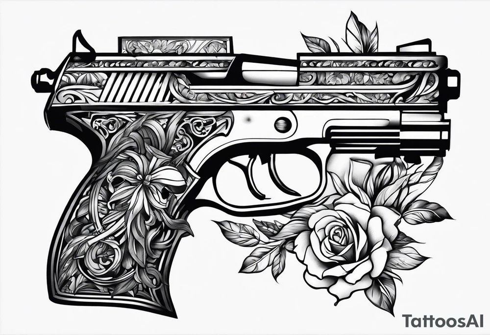 pistol tattoo idea