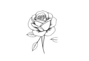 Rose head behind the name Aiden tattoo idea