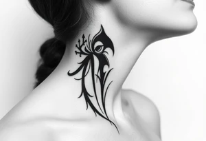 Show me a full  neck tattoo of Danny phantom tattoo idea