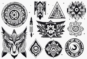 Native American Symbols tattoo idea