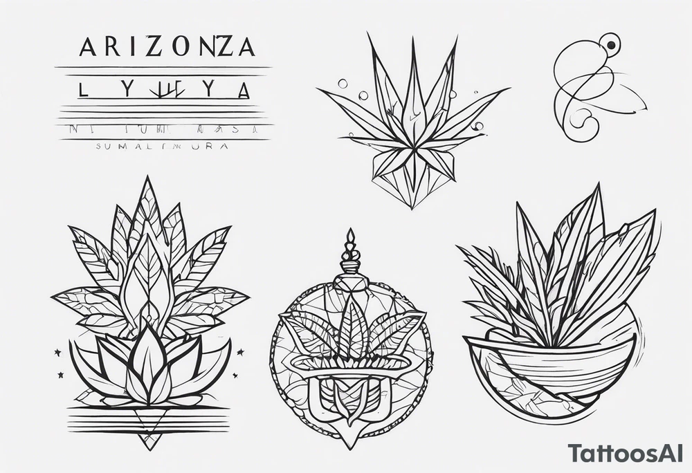 small tattoo using outlines:
Arizona NYC & Cuba tattoo idea