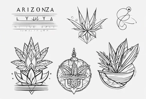 small tattoo using outlines:
Arizona NYC  & Cuba tattoo idea