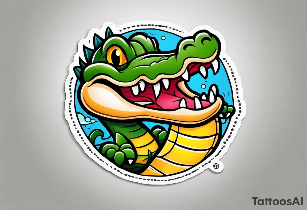 sexy alligator tattoo idea