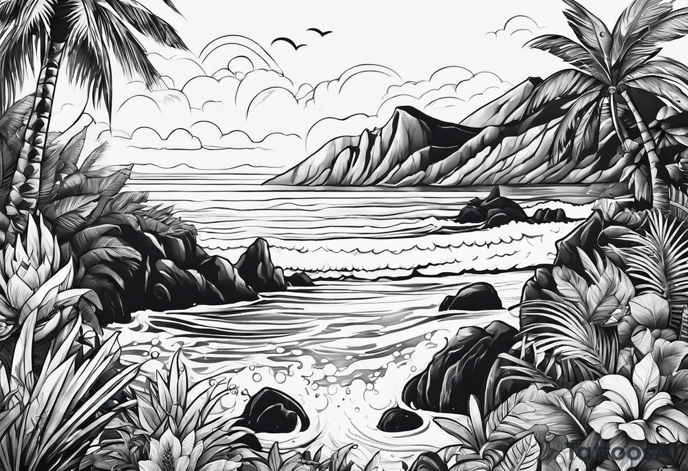 island vibes tattoo idea