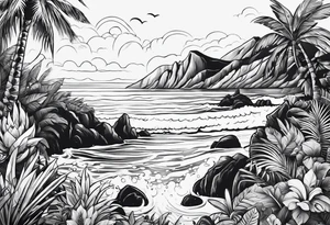 island vibes tattoo idea