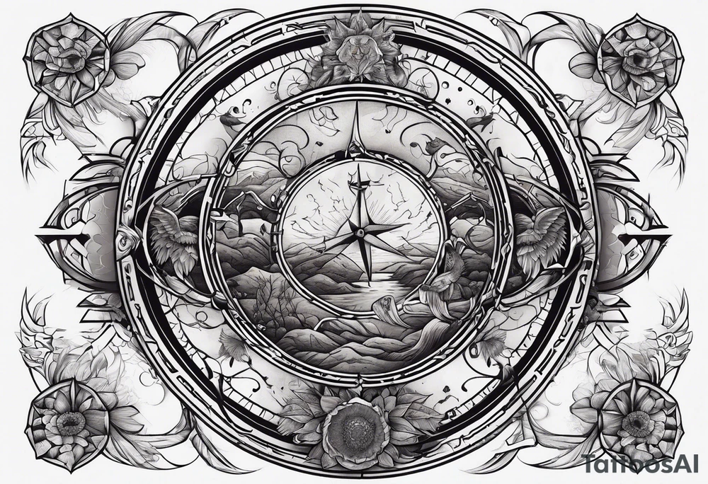 it is included 
humen life cycle from birth death cycle tattoo idea