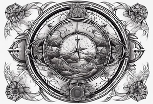 it is included 
humen life cycle from birth death cycle tattoo idea