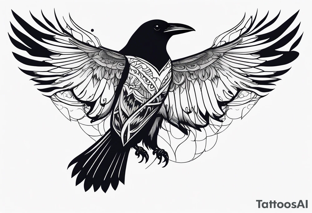 Raven tattoo idea