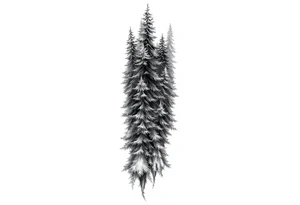 Coniferous forest tattoo sleeve black and grey tattoo idea