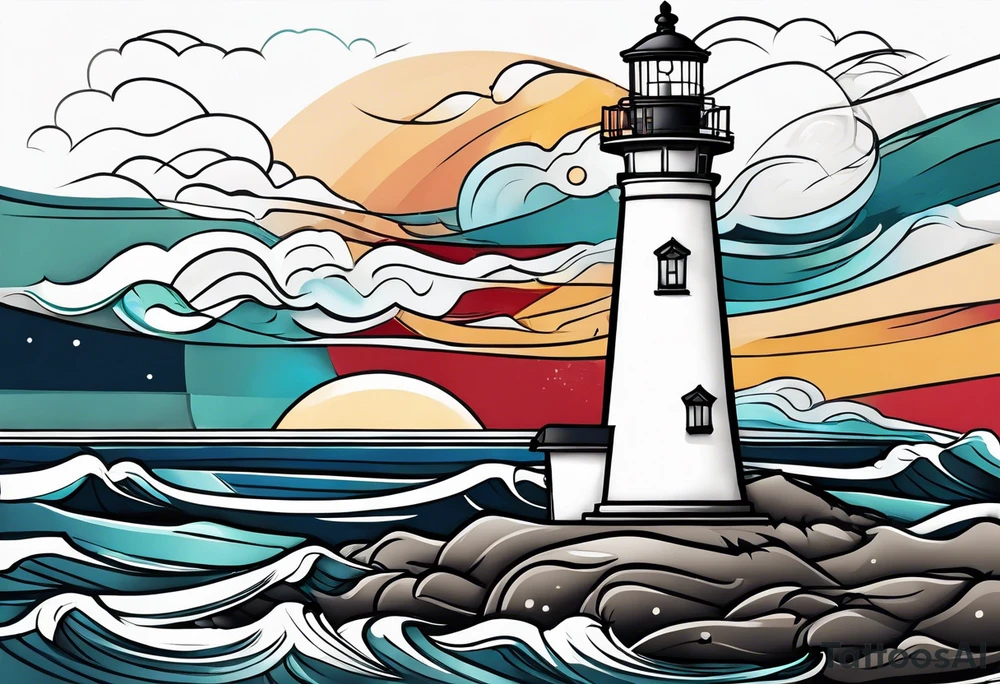 lighthouse,  minimalist tattoo idea