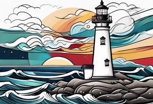 lighthouse,  minimalist tattoo idea
