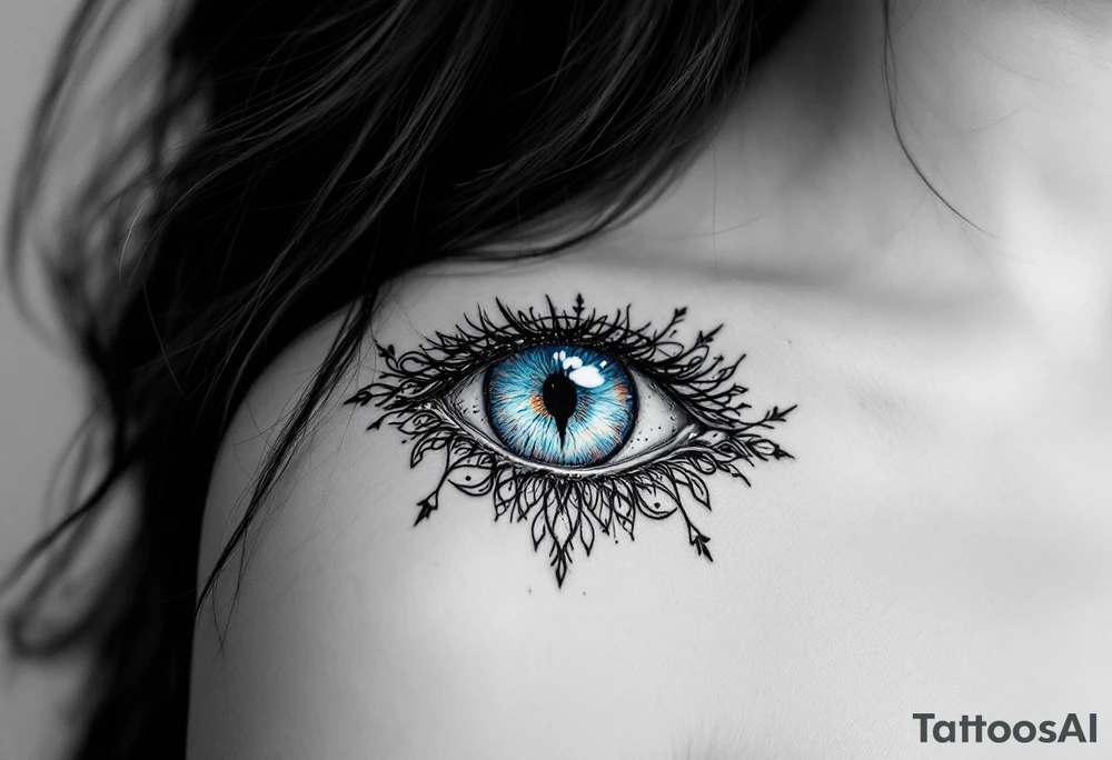 Black Ink Realism with Eye Color Pop – A fully black-and-gray realistic Stafford with just the eyes in vivid blue or hazel, drawing focus. tattoo idea