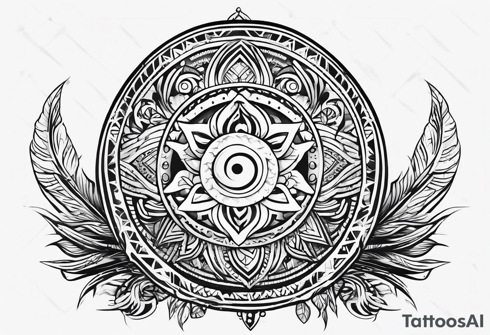 magic seal like supernaturals with tribals tattoo idea