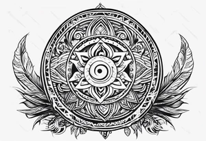 magic seal like supernaturals with tribals tattoo idea