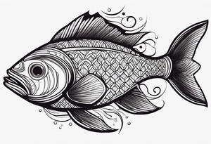 Fish made out of the Forrest eating earth tattoo idea