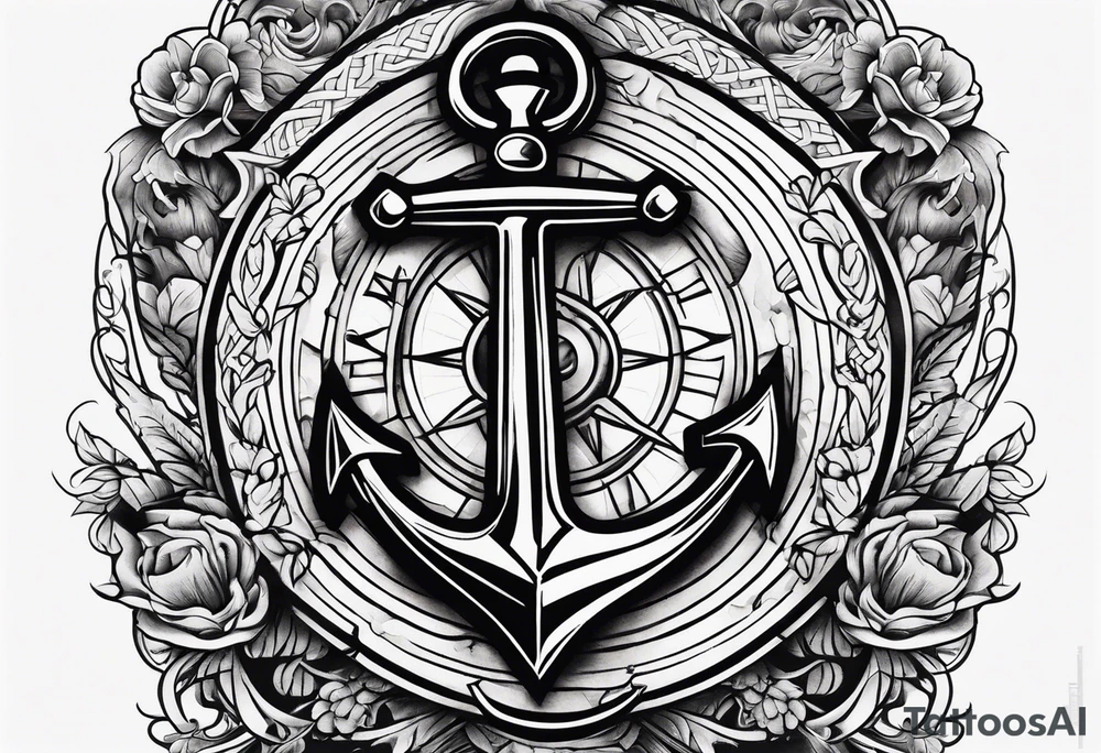 Sailor tattoo of 2 anchors crossed in the middle tattoo idea