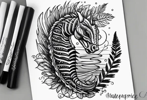 Trilobite and horsetail fern tattoo idea