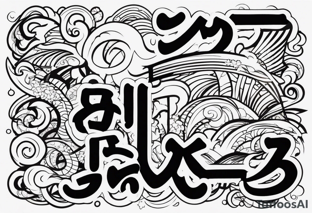 the word ganbatte from japan tattoo idea