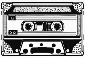 cassette 80s cartoon tattoo idea