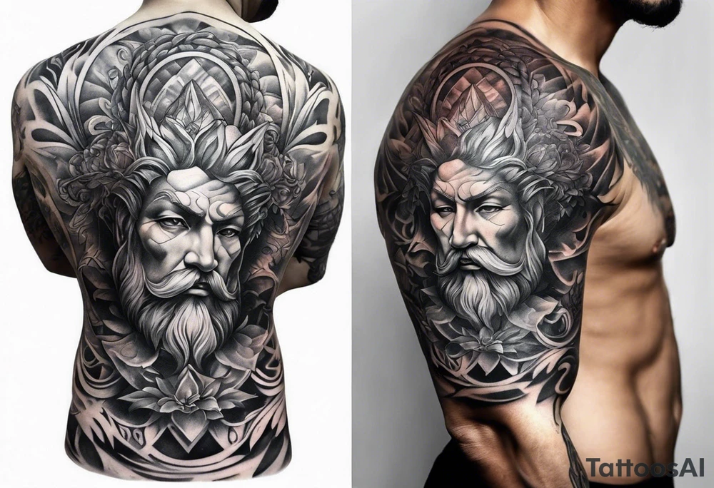 Sleeve tattoo religious tattoo idea