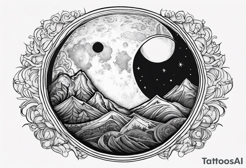 Moon tattoo idea