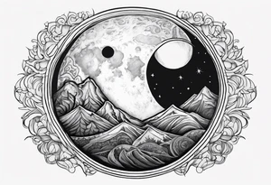 Moon tattoo idea