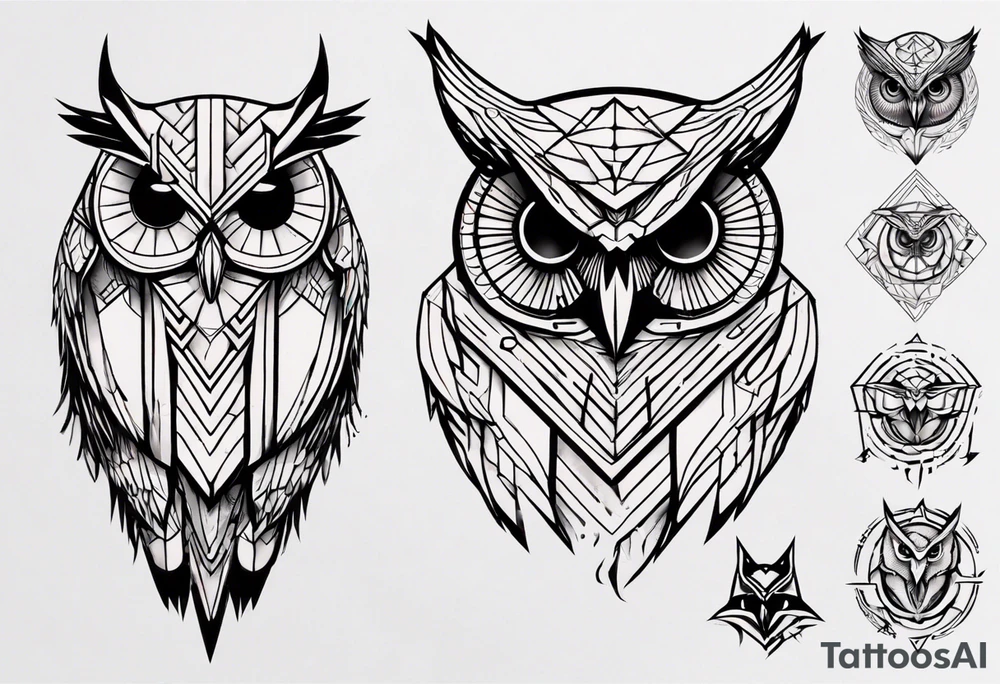Demonic Owl tattoo idea