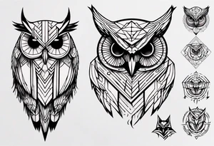 Demonic Owl tattoo idea