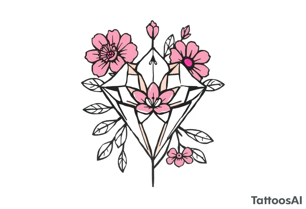 Flowers diamond, mississippi, tattoo idea