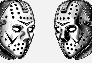 Friday the 13th Jason mask, horror tattoo idea