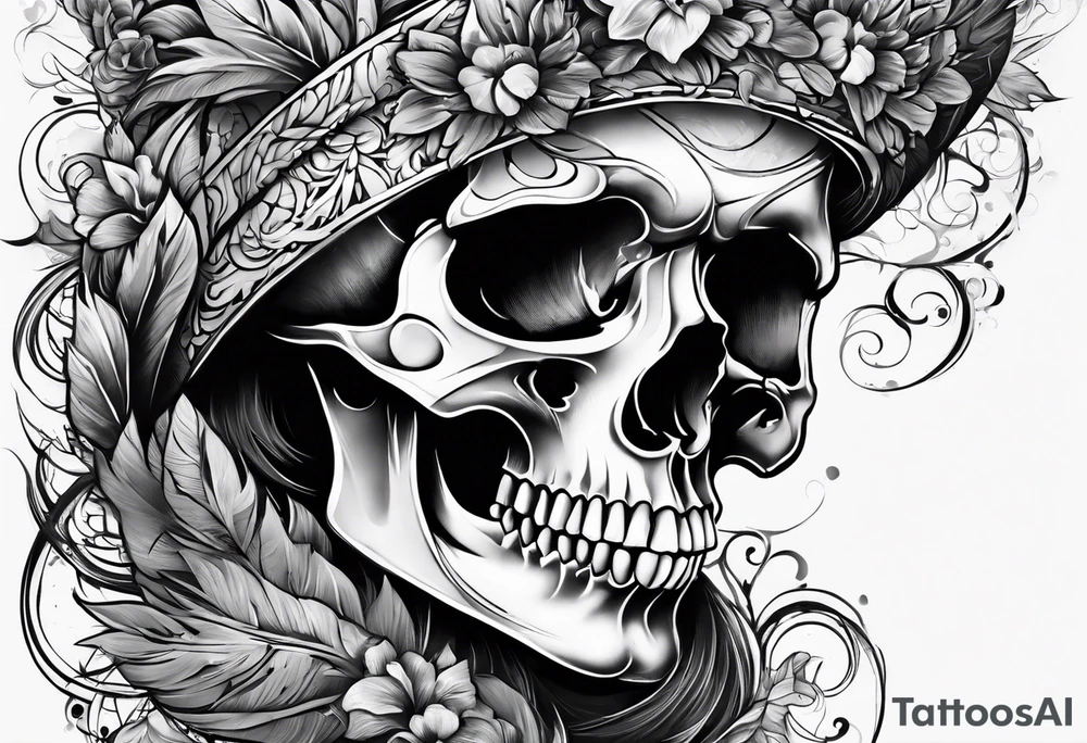 extreme joint pain breaking through skin on arm skull sorrow sad tattoo idea