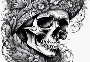extreme joint pain breaking through skin on arm skull sorrow sad tattoo idea