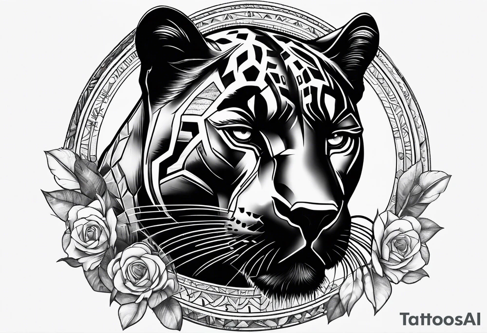 black panther tattoo idea