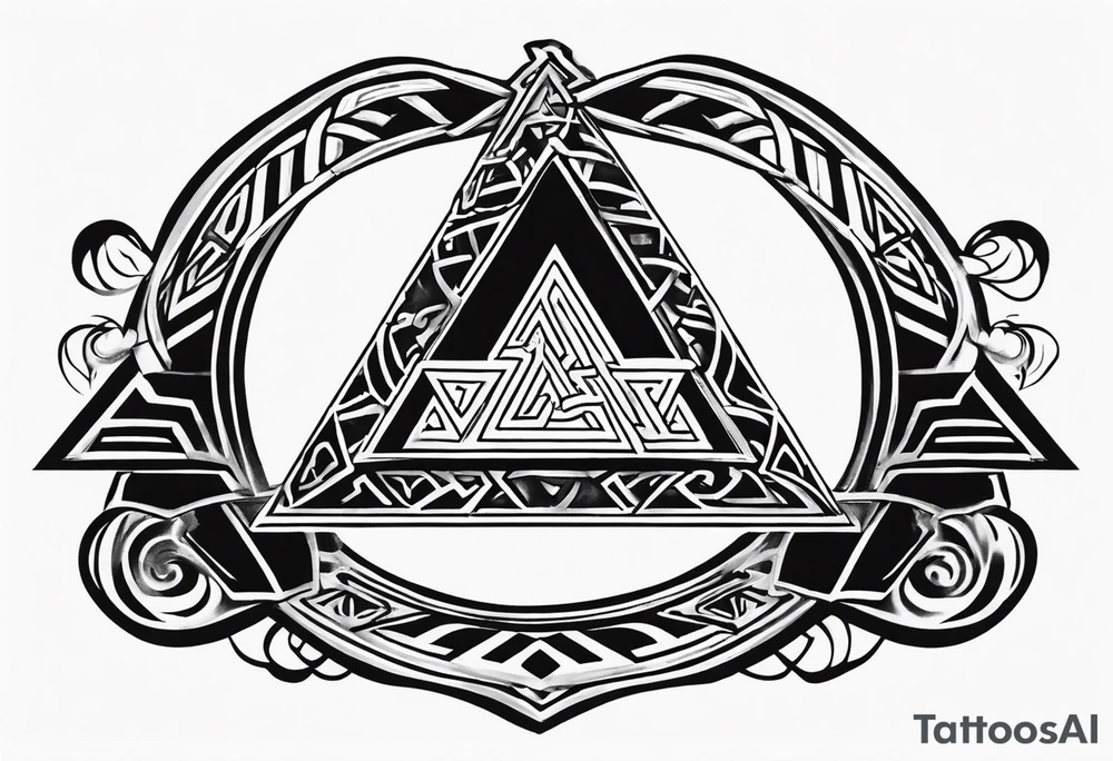 Valhalla shield valknut sword tattoo idea
