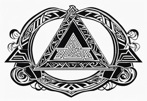 Valhalla shield valknut sword tattoo idea