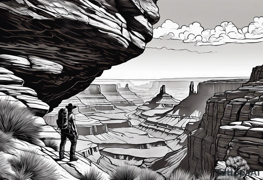 Forearm vertical, canyonlands national park, hikers tattoo idea