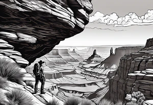 Forearm vertical, canyonlands national park, hikers tattoo idea